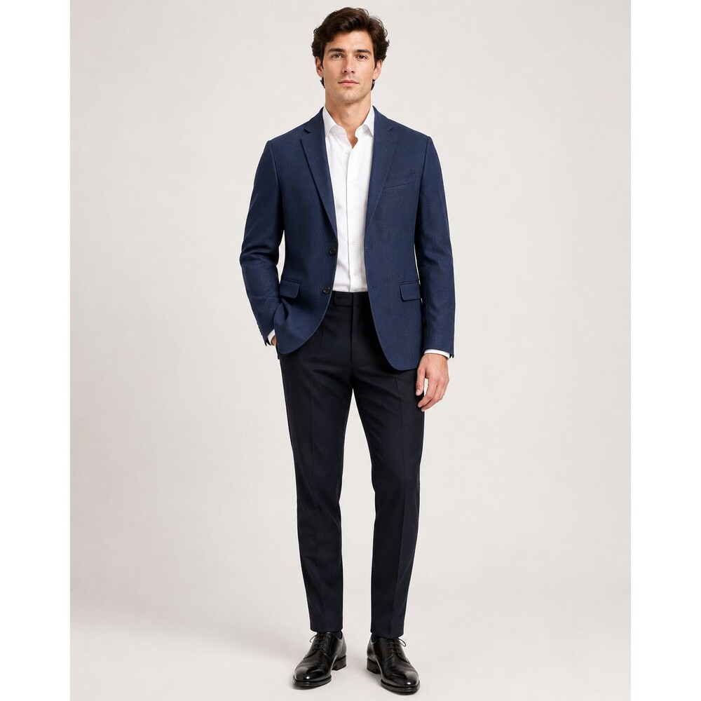Express Photographer Slim Fit Navy Blue Blazer Men’s Small Textured NWT